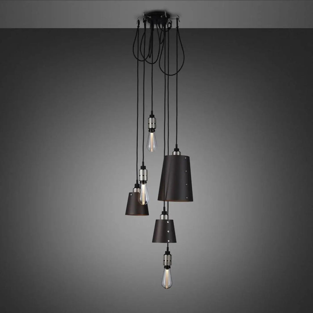 Suspension Hooked 6.0 à abat-jour graphite, finition acier #couleur_argent