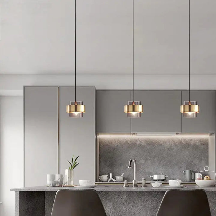 Suspension Industrielle Esprit Loft En Verre