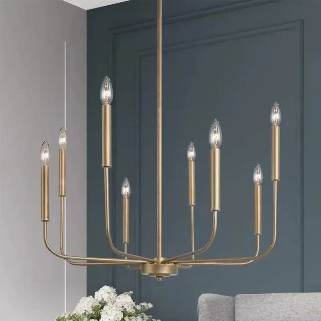 Suspension en laiton style chandelier moderne pour décor élégant