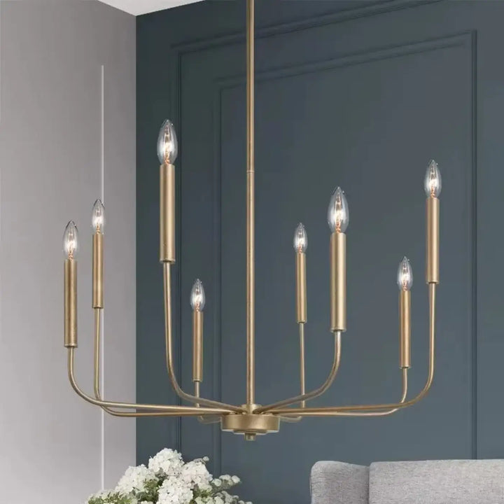 Suspension en laiton style chandelier moderne pour décor élégant