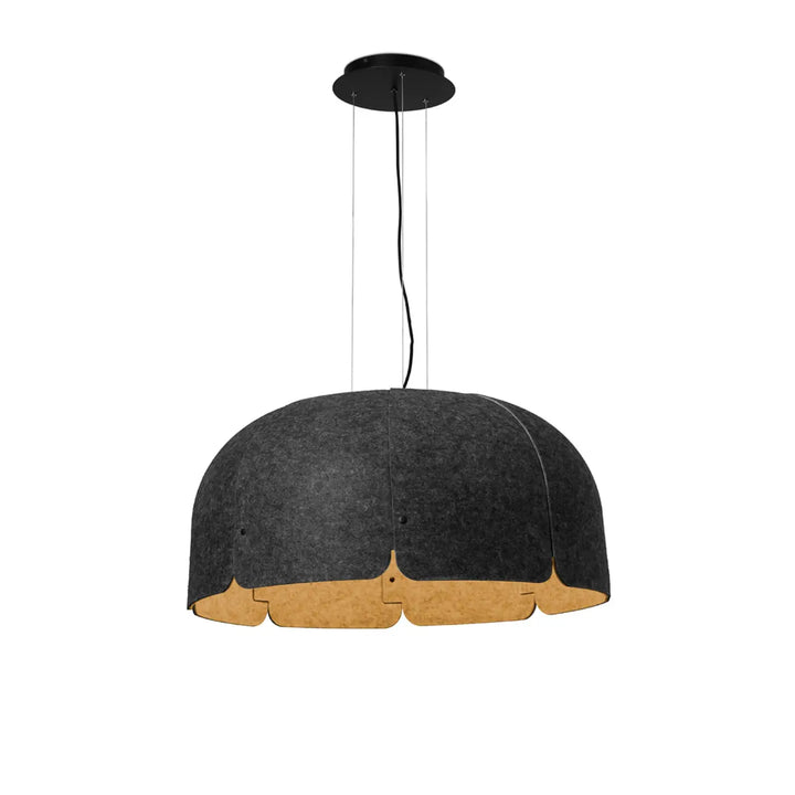 Suspension Mute marron et gris foncé 3000 K de Faro Barcelona