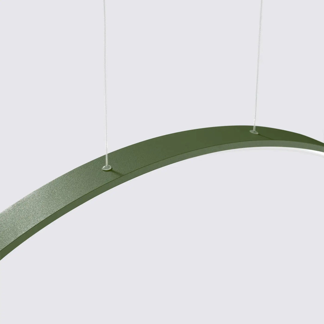 Suspension anneau RIO vert olive éteinte, vue en perspective