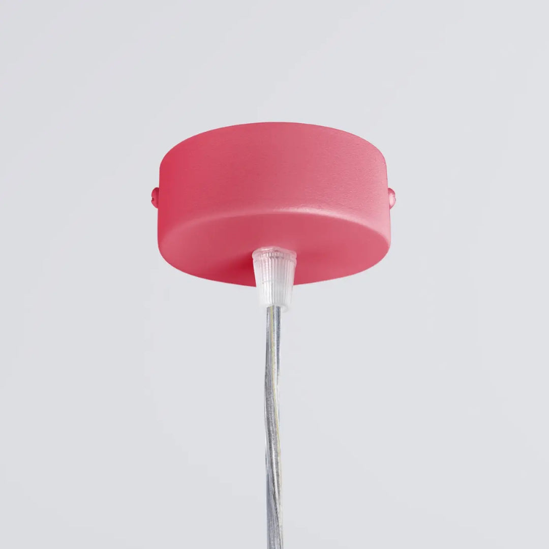 Suspension FARGE rose détail de la rosace