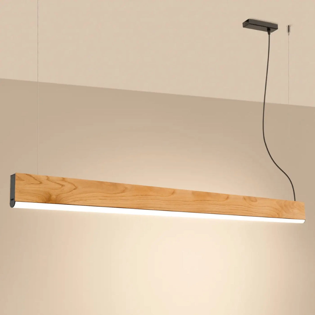 Suspension LYKKE chêne allumée, suspendue