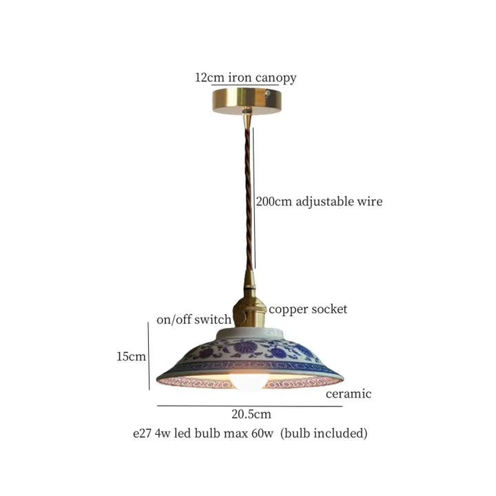 Suspension led céramique éclairage ambiant élégante
