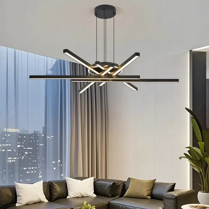 Suspension led croisée design minimaliste et élégante