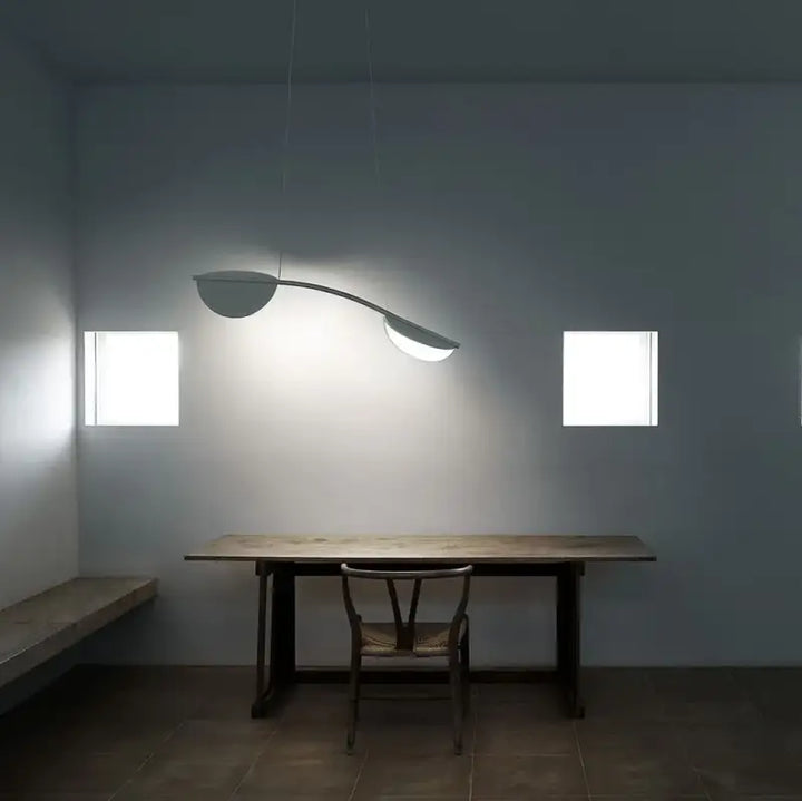 Suspension led design sculptural minimaliste moderne