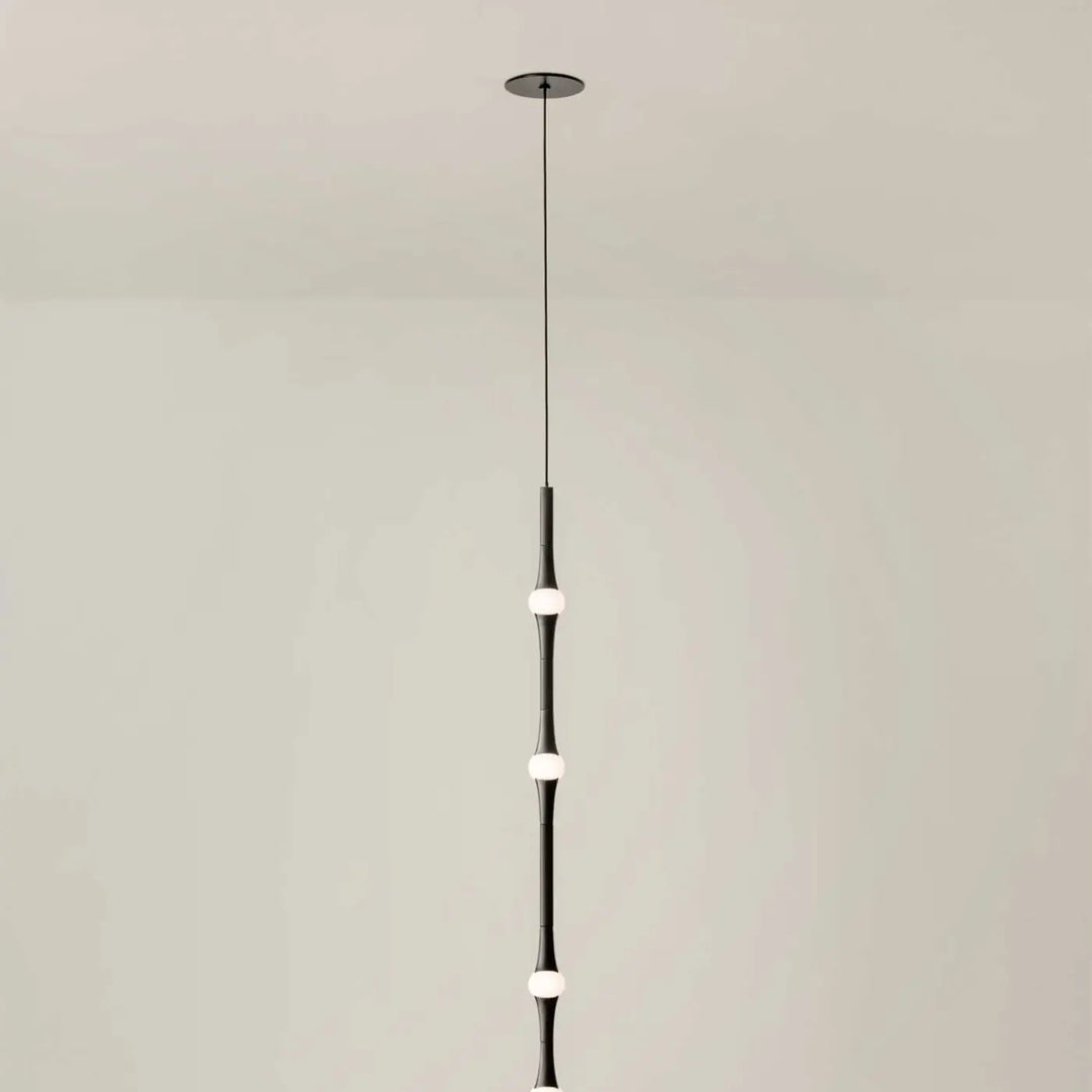 Suspension Dew LED en aluminium noir