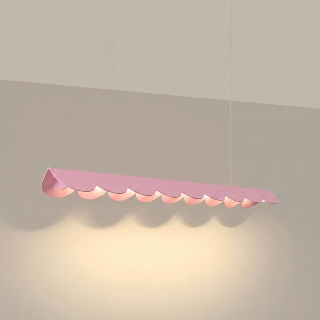 Suspension BISCUIT rose allumée, suspendue