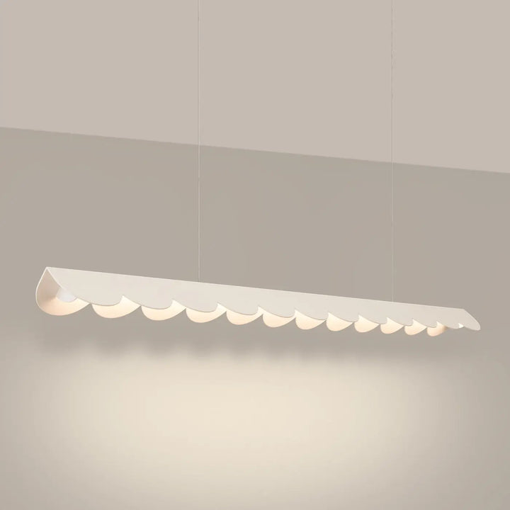 Suspension BISCUIT beige allumée, suspendue