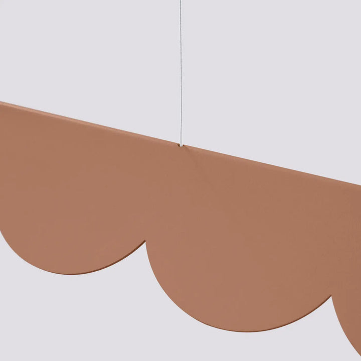 Suspension BISCUIT moka allumée, bandeau LED