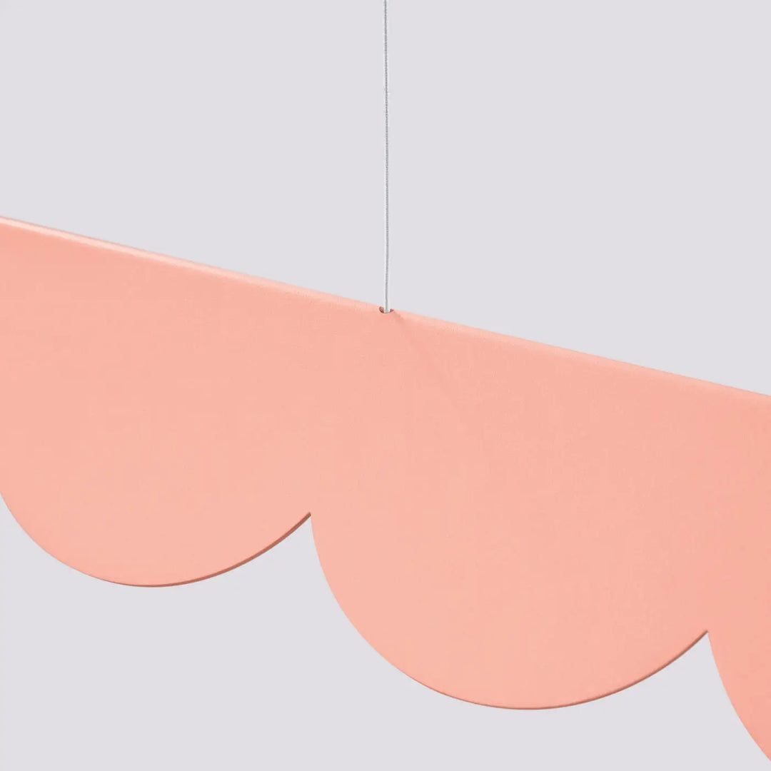 Suspension BISCUIT pêche allumée, bandeau LED