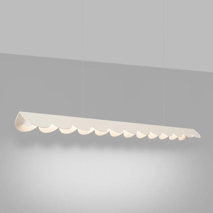 Suspension BISCUIT beige allumée, suspendue