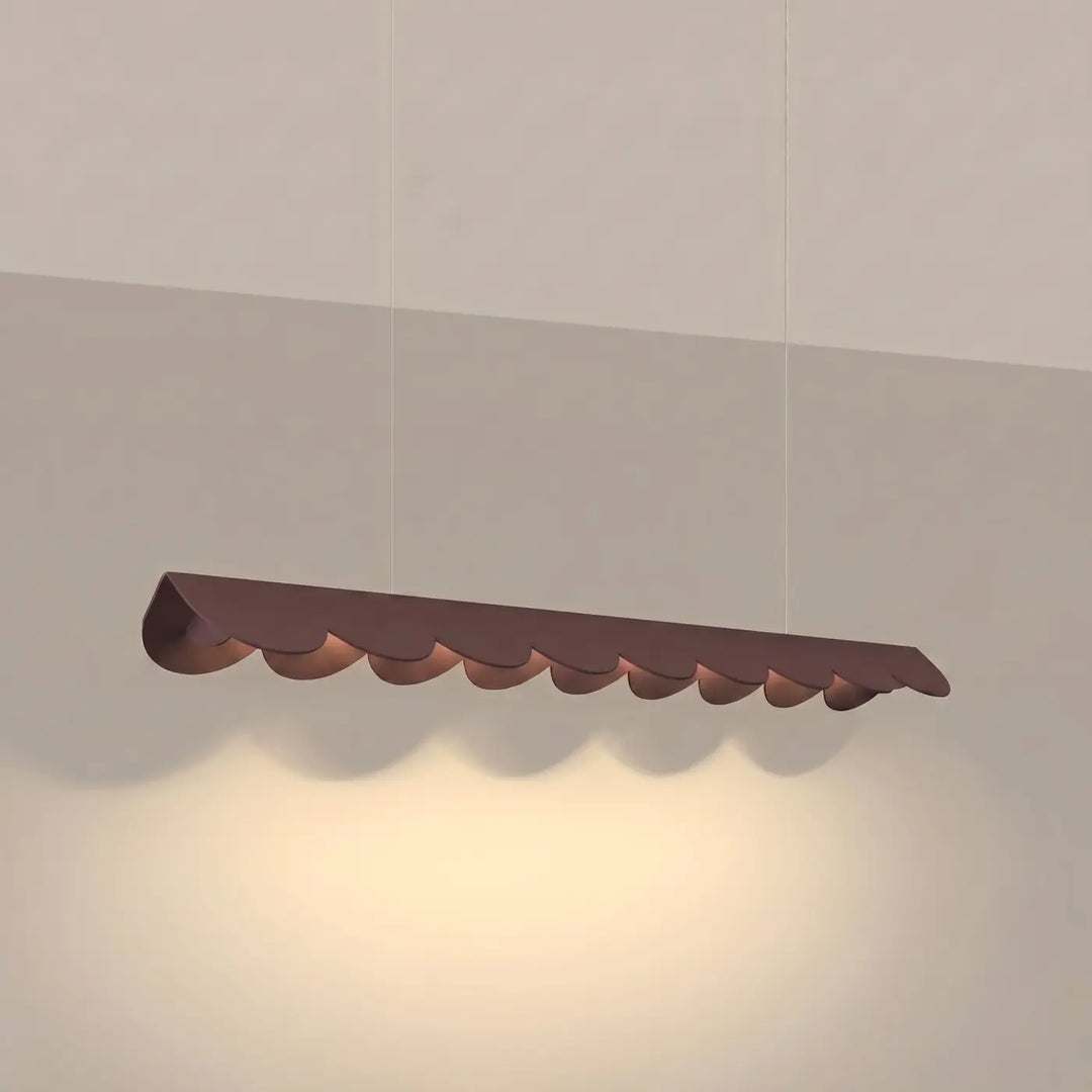 Suspension BISCUIT marron allumée, suspendue