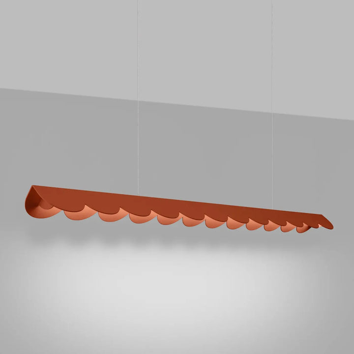 Suspension BISCUIT ocre rouge allumée, suspendue