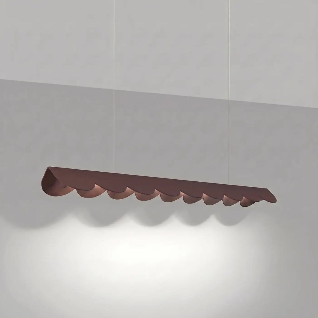 Suspension BISCUIT marron allumée, suspendue