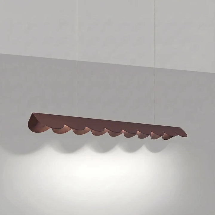 Suspension BISCUIT marron allumée, suspendue