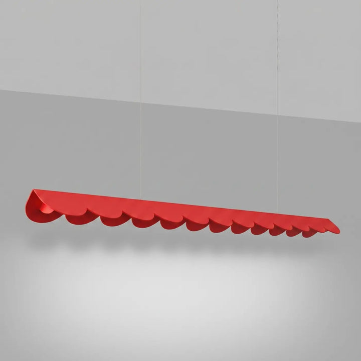 Suspension BISCUIT rouge allumée, suspendue