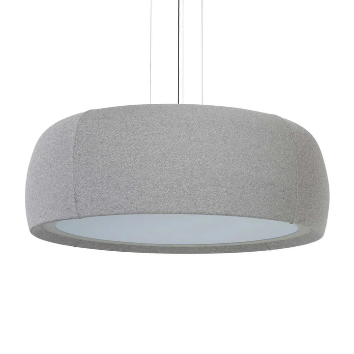 Suspension Gong en tissu crème #couleur_beige