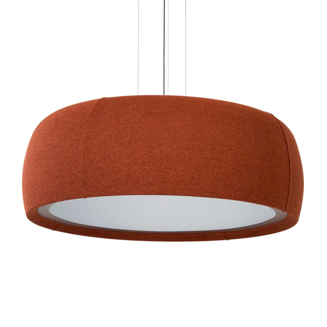 Suspension Gong en tissu terracotta #couleur_orange