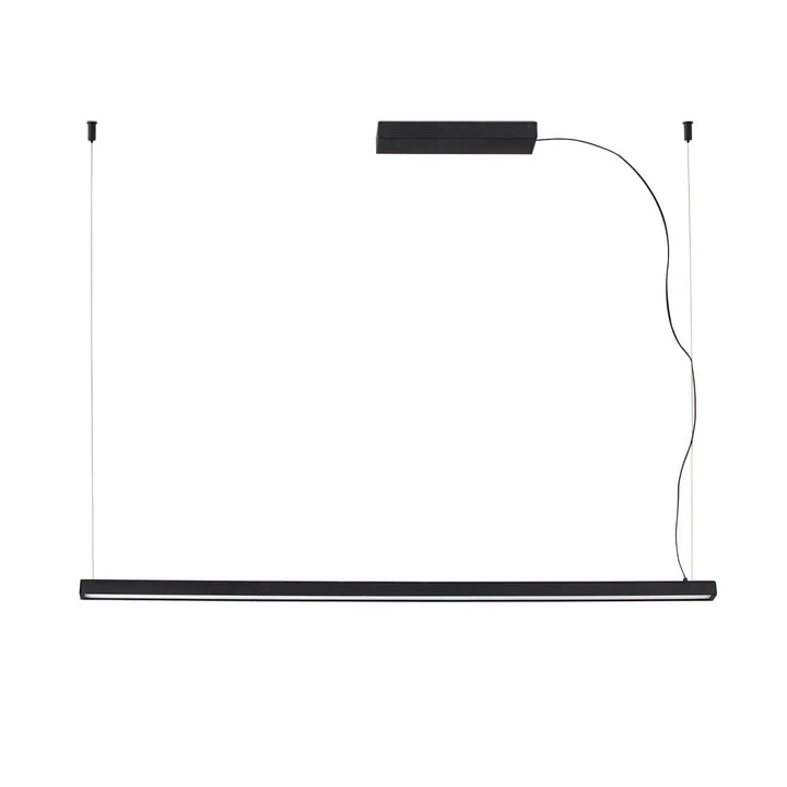 Suspension LED Vico 115 cm noire, rosace en saillie, de Faro Barcelona