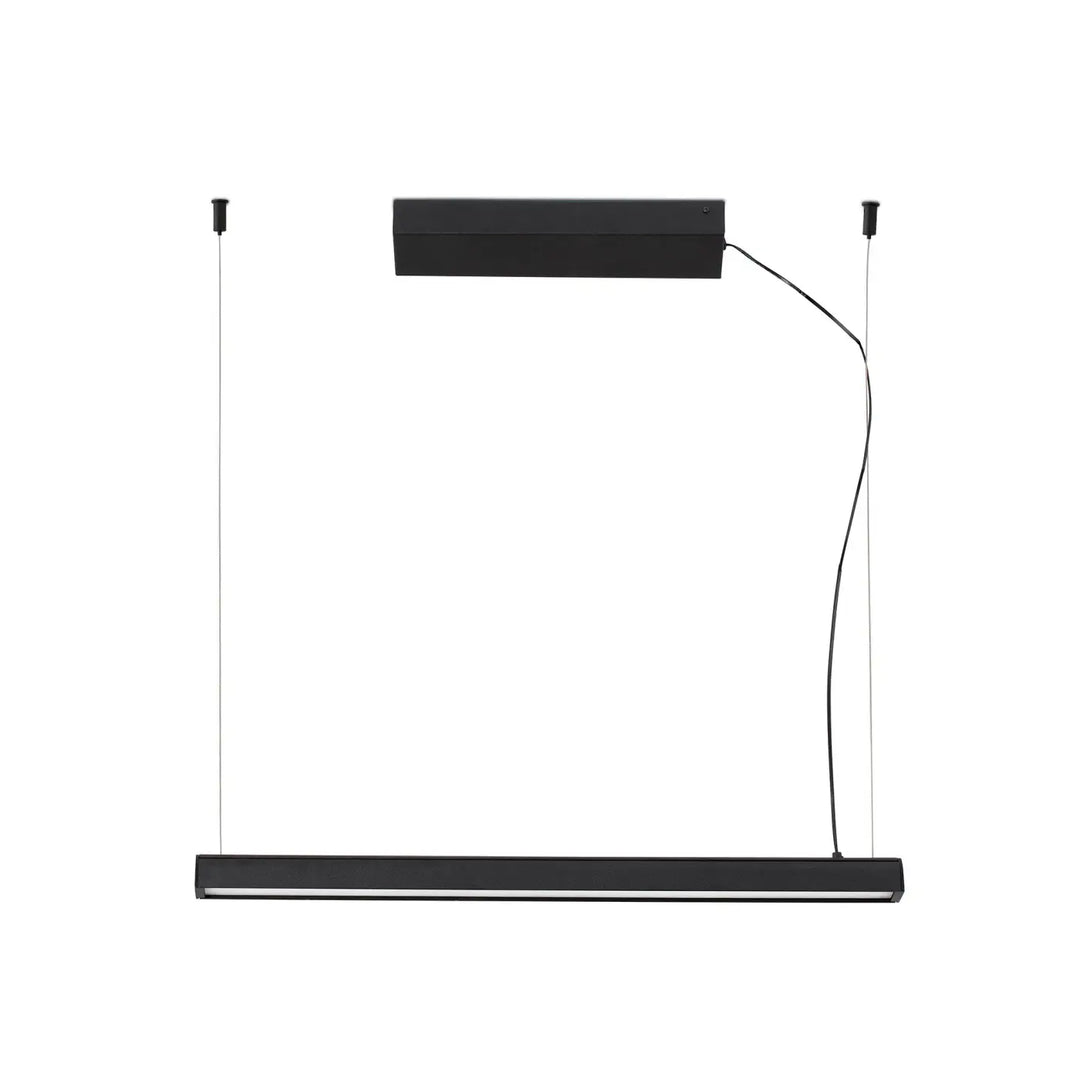 Suspension LED Vico 60 cm noire, rosace en saillie, de Faro Barcelona