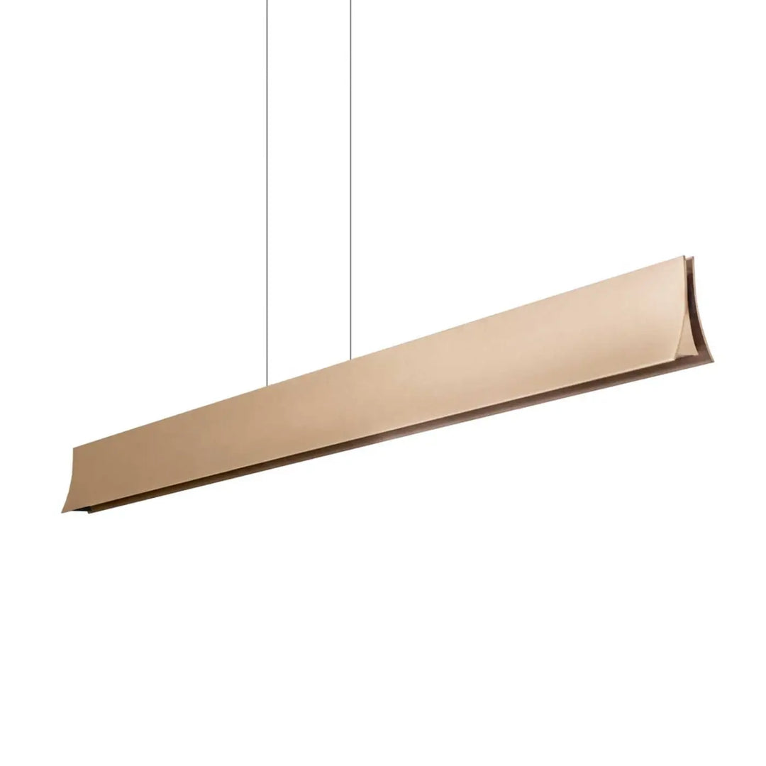 Détail du profil concave de la suspension Bravo dorée