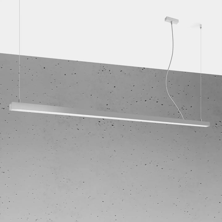 Suspension linéaire PINNE gris éteinte, suspendue