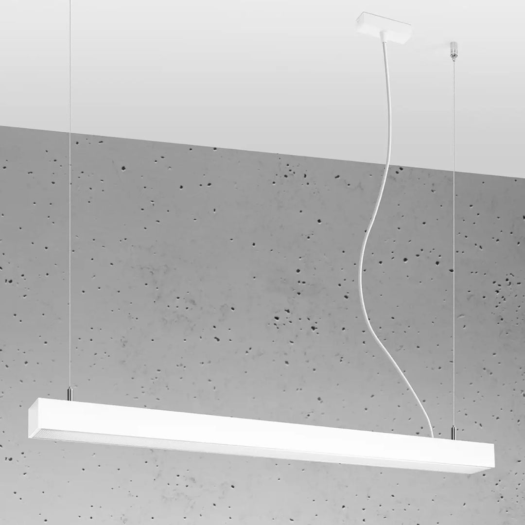 Suspension linéaire PINNE blanc éteinte, suspendue