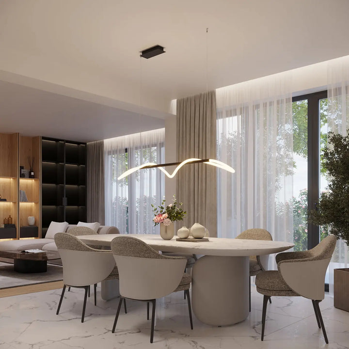 Suspension GALAKSE noir vue rapprochée dans un intérieur