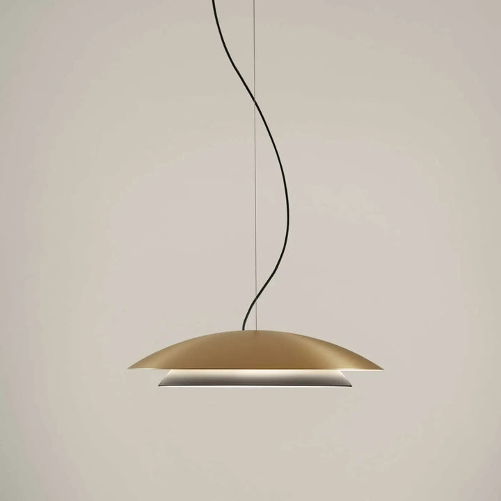 Suspension LED ronde Noway dorée #couleur_dore