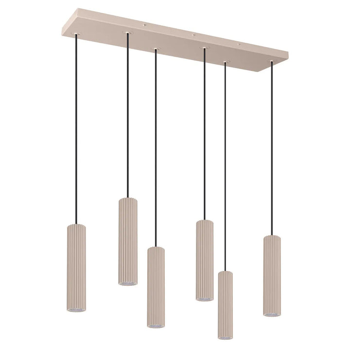 Suspension six tubes IVAR taupe vue d'ensemble