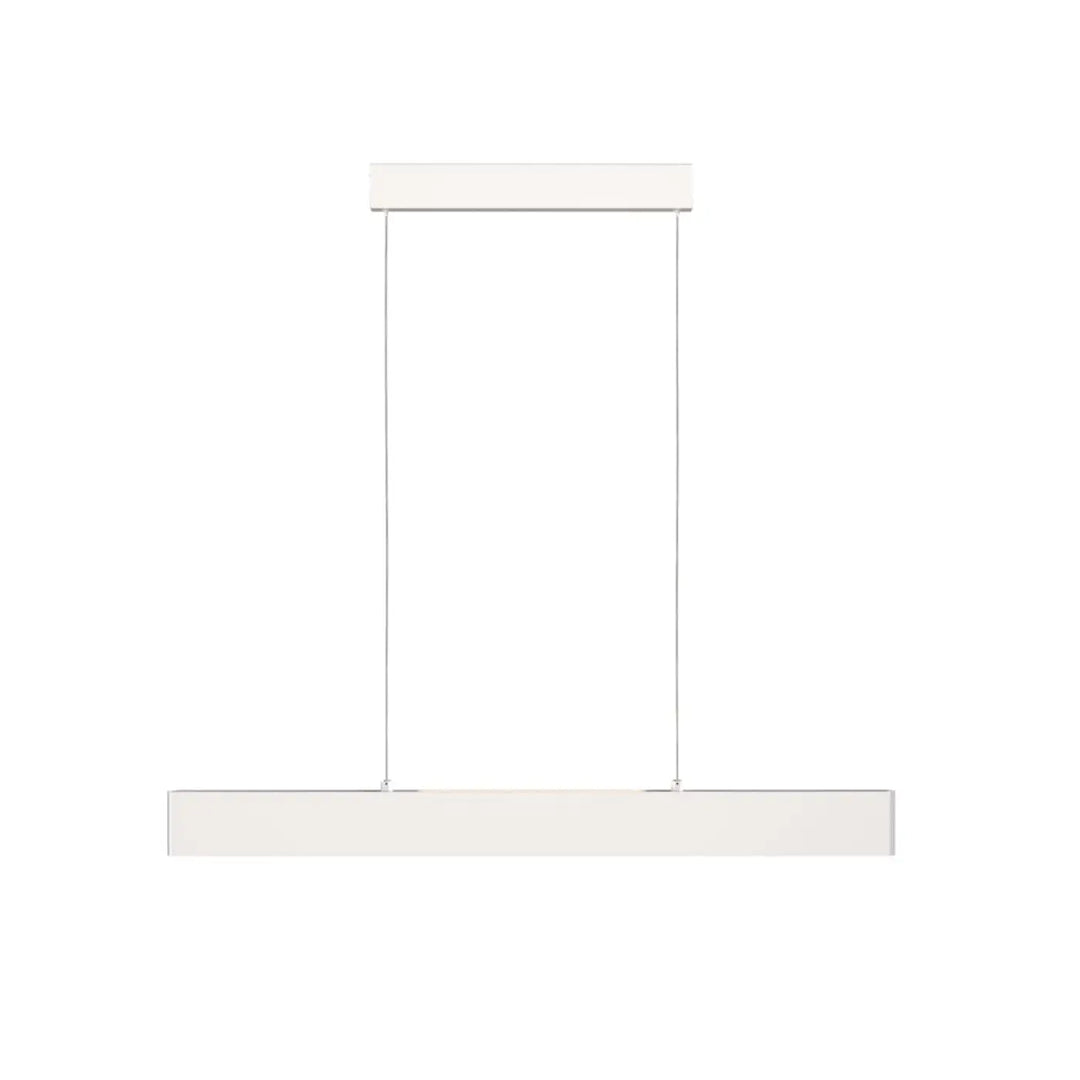 Suspension luminaire step linéaire blanc moderne avec câbles en chrome suspension led ligne lumineuse d’une table
