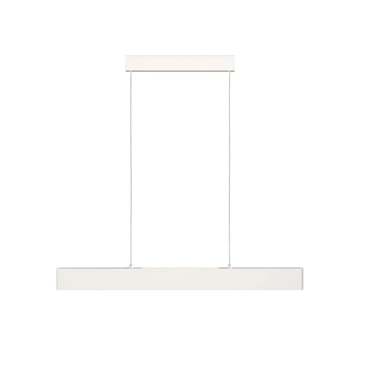 Suspension luminaire step linéaire blanc moderne avec câbles en chrome suspension led ligne lumineuse d’une table