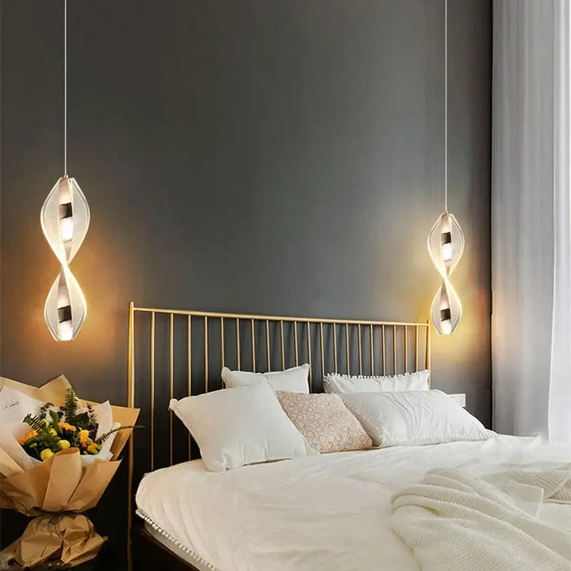 Modern Acrylic Geometric Pendant Light Bedroom Living Room Hanging Light Restaurant Lighting Led Pendant Lamps For Home