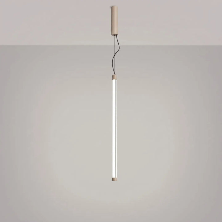 Suspension tube TRANG taupe allumée, suspendue