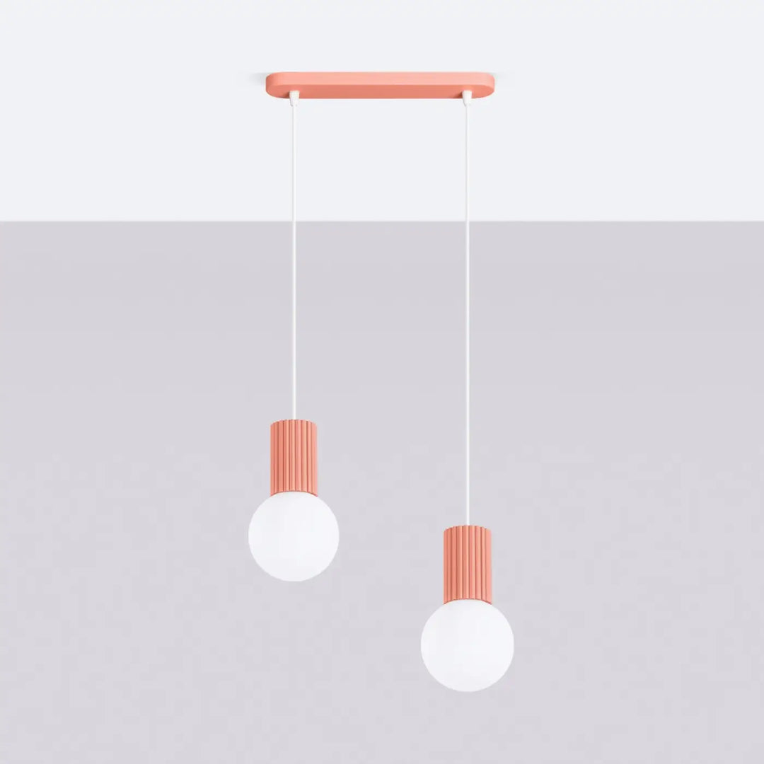 Suspension Halo pêche en ligne à globes opalins, éteinte