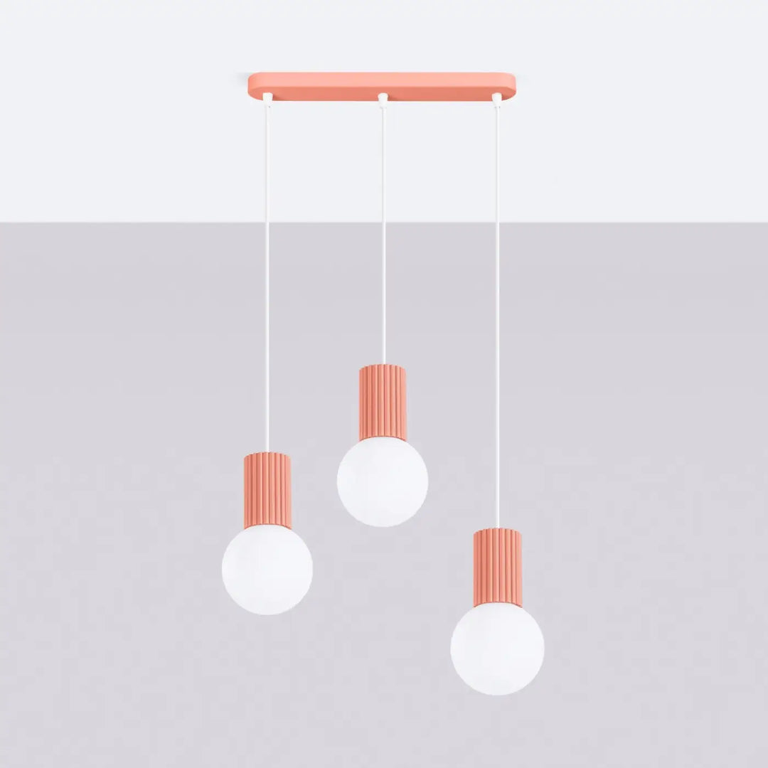 Suspension Halo pêche en ligne à globes opalins, éteinte