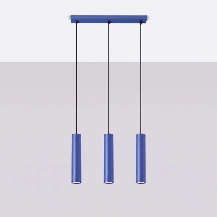 Suspension Lagos en ligne à tubes en acier lisse outremer, éteinte