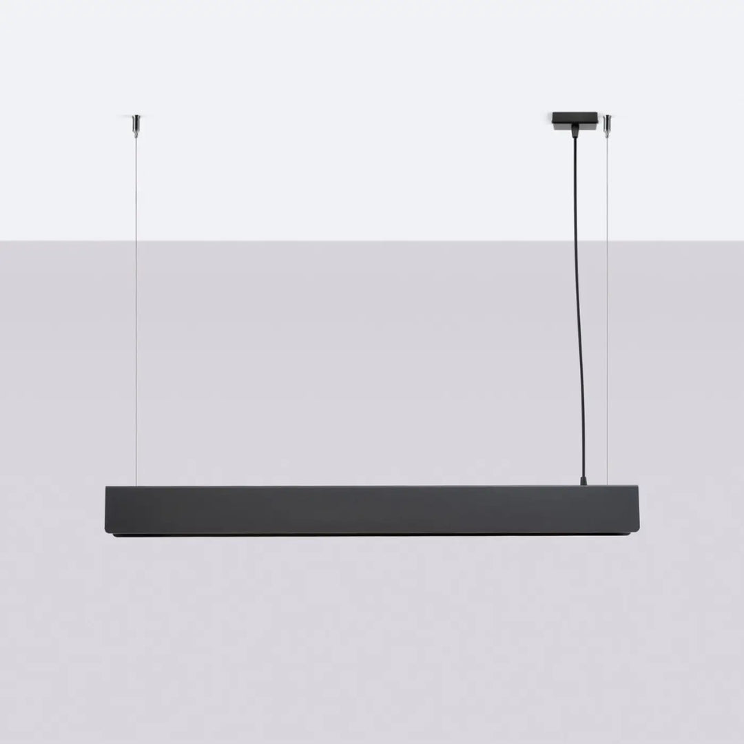 Suspension linéaire Spark noire en acier, éteinte