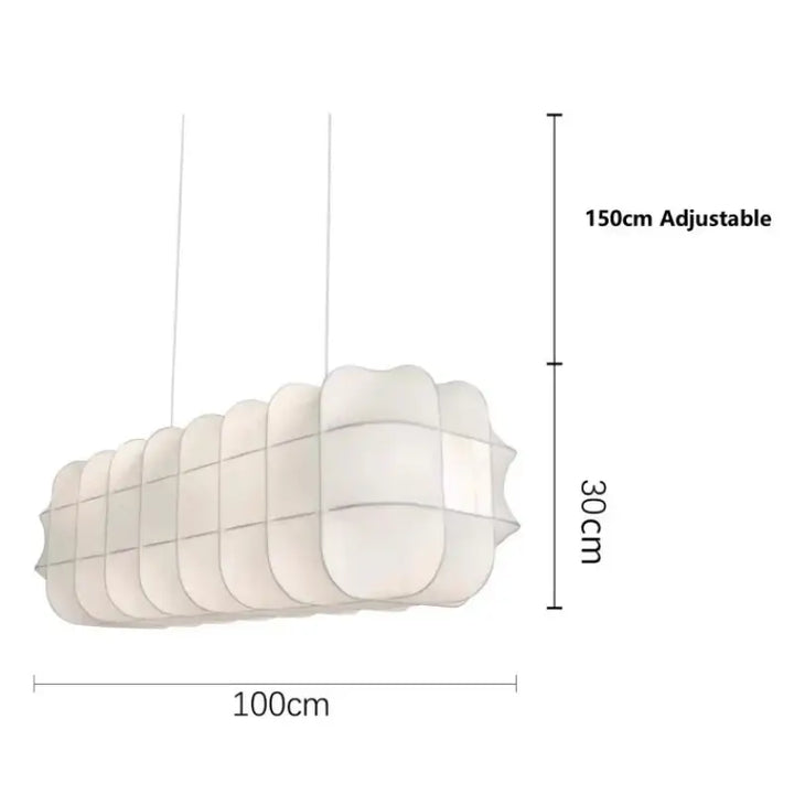 Suspension design en soie blanche moderne intérieur raffiné