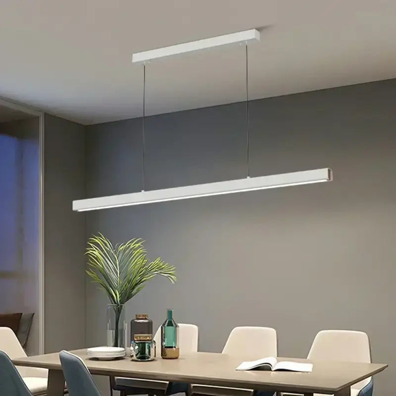 Modern LED Pendant Light For Living Dining Room Restaurant Office Long Simple Chandelier Home Deco Lighting Fixture