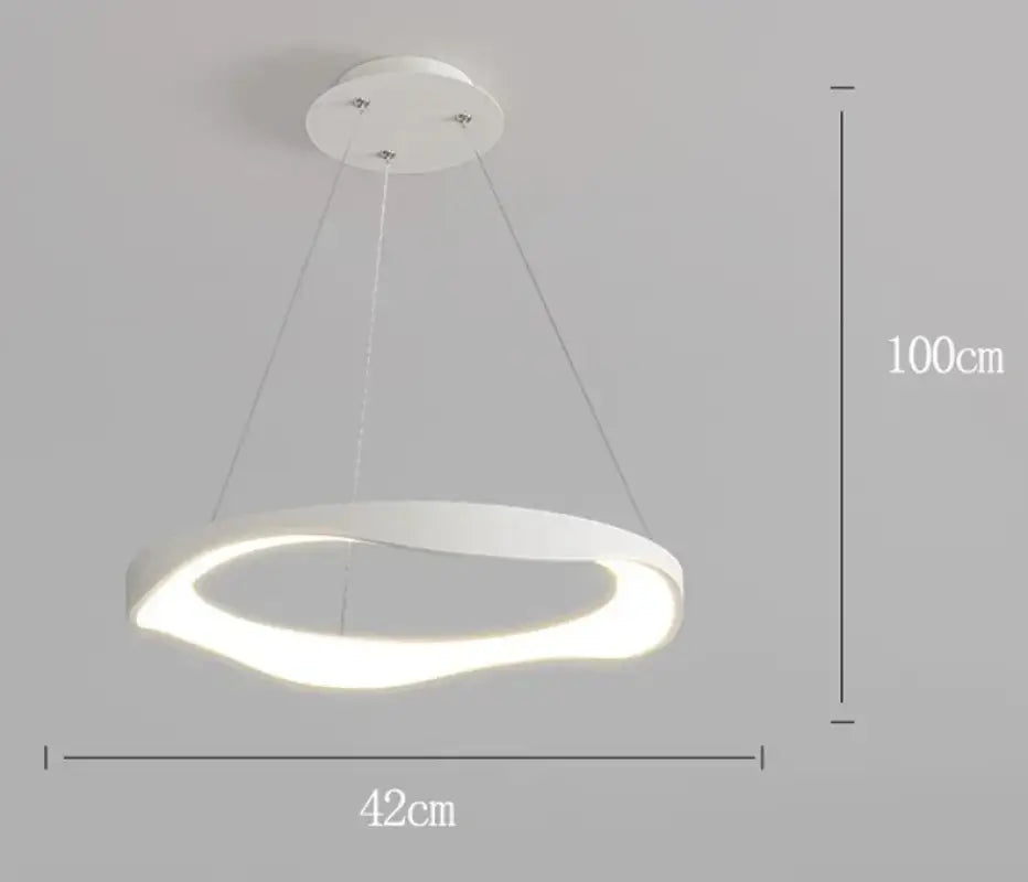 Suspension luminaire anneaux led style contemporain élégant