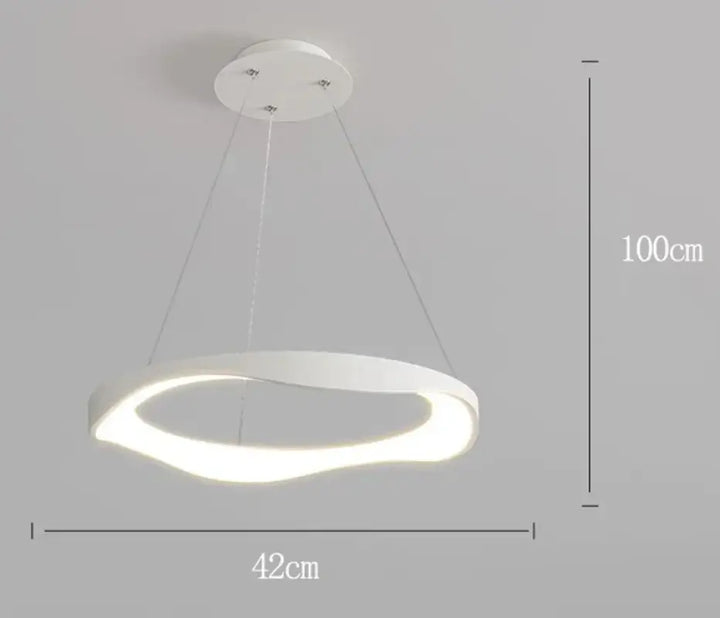 Suspension luminaire anneaux led style contemporain élégant
