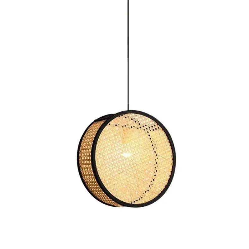 Suspension Luminaire Bambou Ronde Artisanale Élégance Naturelle
