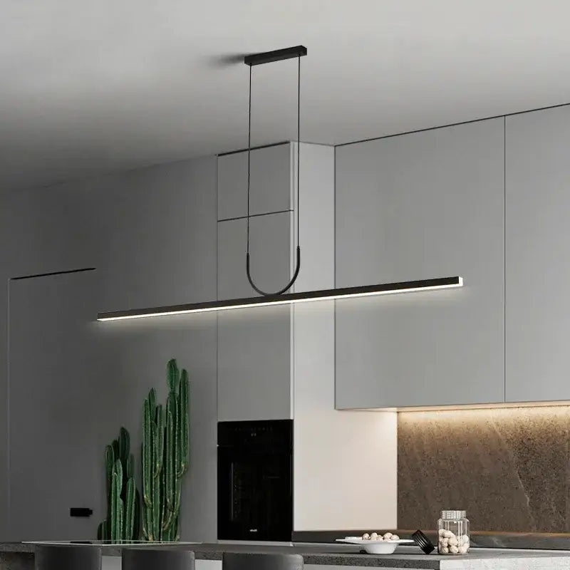 Suspension Luminaire Avec Une Barre LED Horizontale Design Élégant