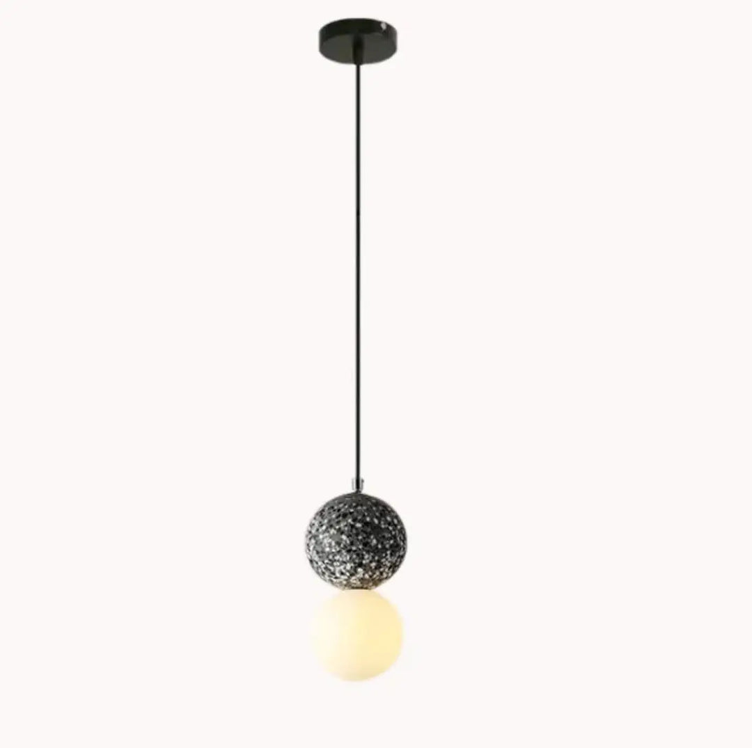 Suspension luminaire béton au design rond et élégant stylé