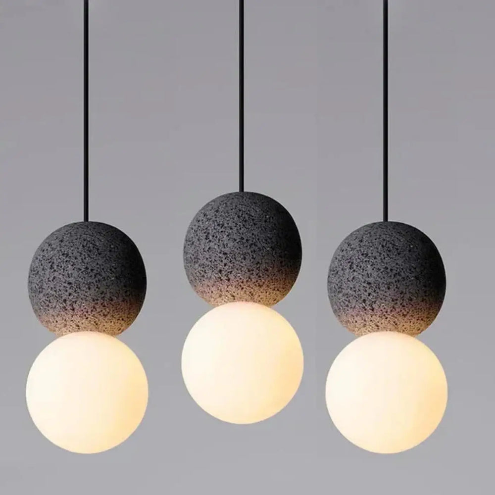 Suspension luminaire béton au design rond et élégant stylé