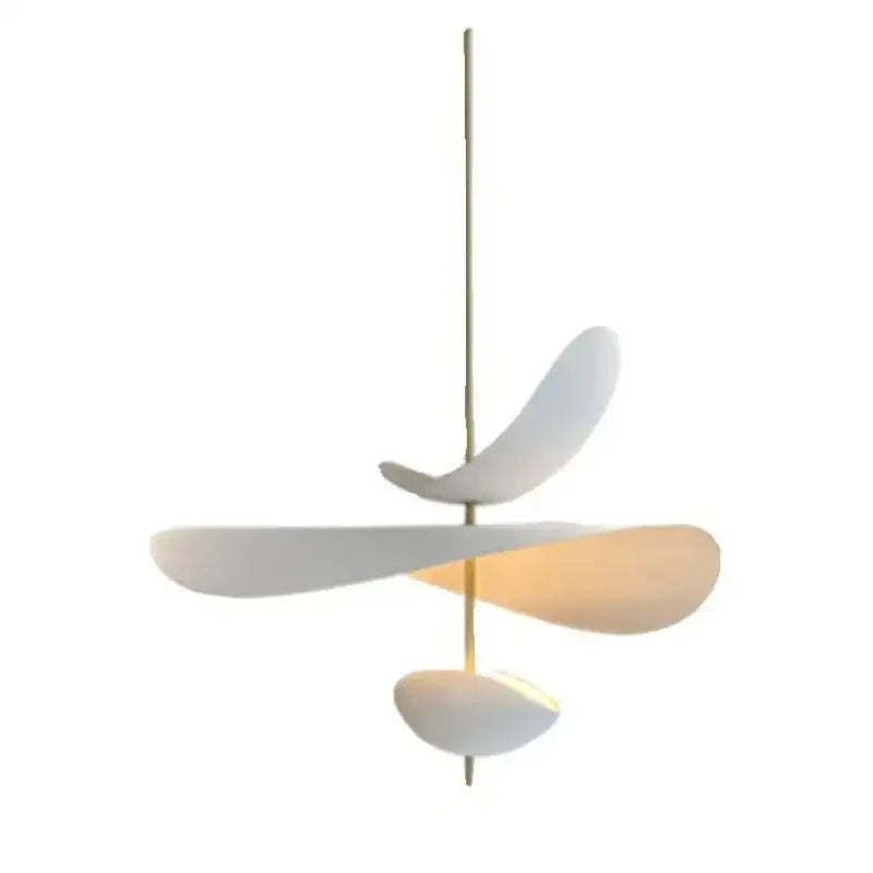 Suspension luminaire blanche en forme de pétale moderne chic
