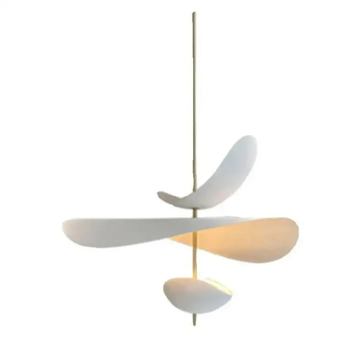 Suspension luminaire blanche en forme de pétale moderne chic